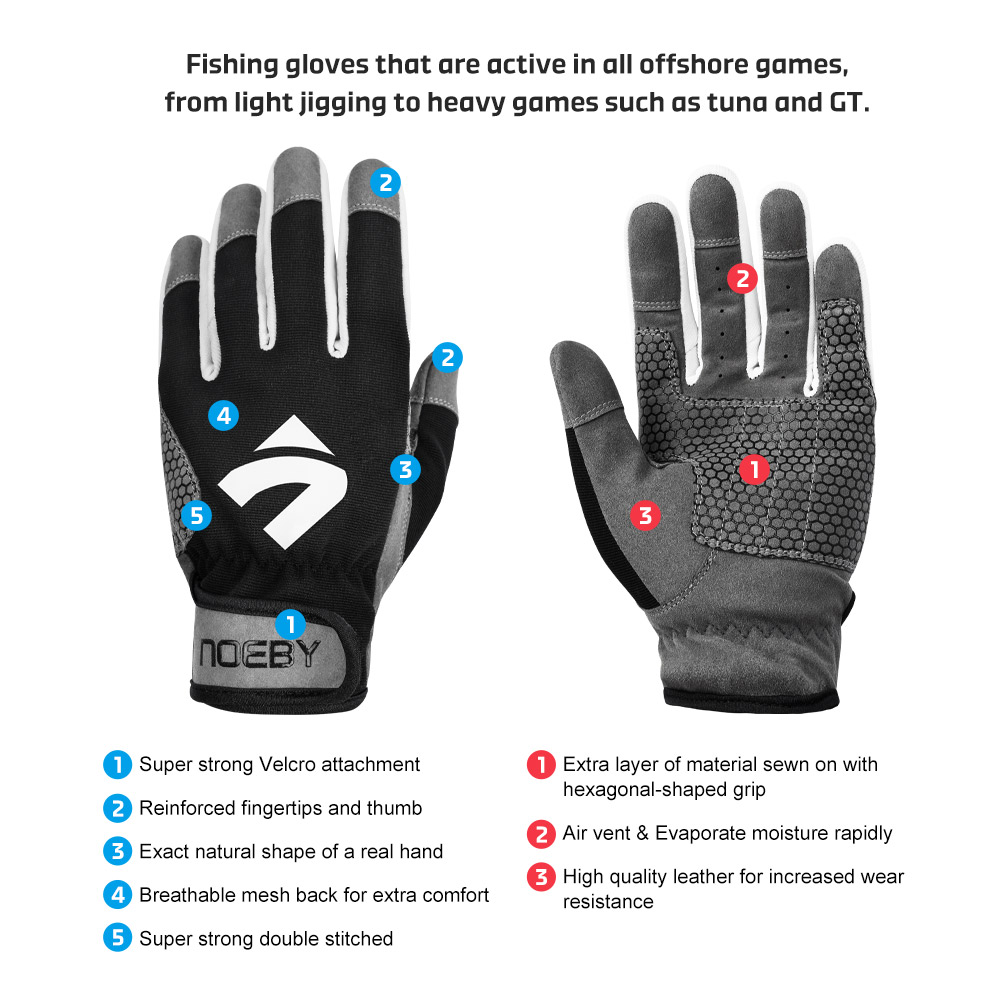 NOEBY Fishing Gloves Non-slip  - Fishing Rod Glove 评论和价格