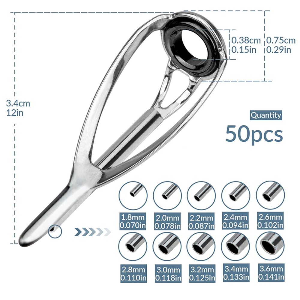 THKFISH 50pcs Fishing Rod Guid - Fishing Equipment Guide 评论和价格