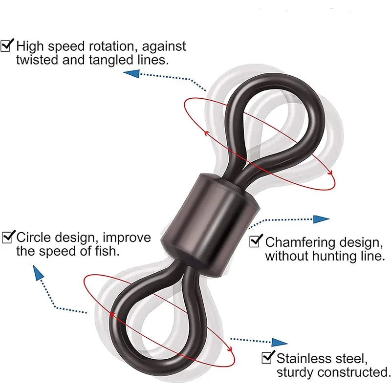 Fishing Swivels Kit Ball Beari - Ice Fishing Tip Up 评论和价格