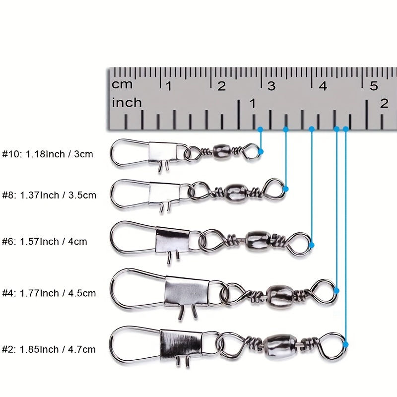 50/200pcs Barrel Snap Swivel F - Ice Fishing Tip Up 评论和价格